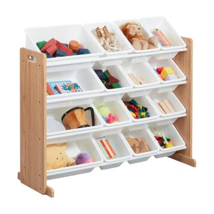 Органайзер за Детски Играчки GINGER HOME дърво и бяло JWTR-3278