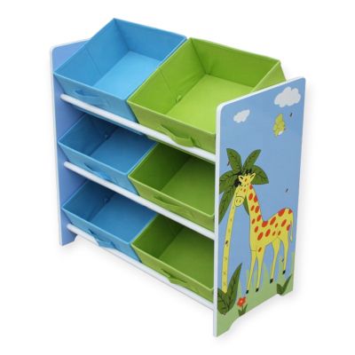 Органайзер за Играчки GINGER HOME, Етажерка за Детска Стая с Кутии за Съхранение, SAVANNA