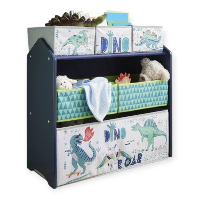 Детска Етажерка GINGER HOME, Органайзер за Играчки с Кутии за Съхранение DINOSAUR