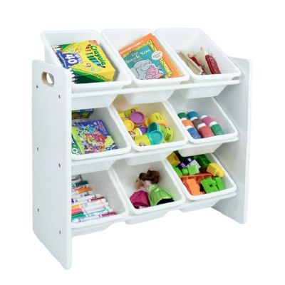 Етажерка за играчки GINGER HOME с 9 Кутии за Съхранение WHITE JWTR-3006