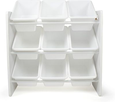 Етажерка за играчки GINGER HOME с 9 Кутии за Съхранение WHITE JWTR-3006
