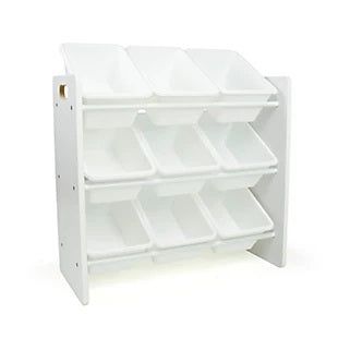 Етажерка за играчки GINGER HOME с 9 Кутии за Съхранение WHITE JWTR-3006