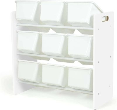Етажерка за играчки GINGER HOME с 9 Кутии за Съхранение WHITE JWTR-3006