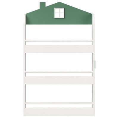 Детска Етажерка за Книги и Играчки GINGER HOME – Къщичка, 3 Рафта, Дърво, 60x12x106 см