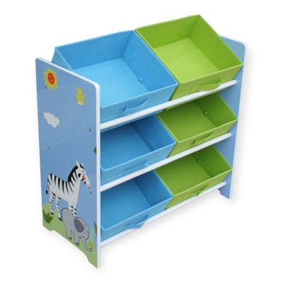 Органайзер за Играчки GINGER HOME, Етажерка за Детска Стая с Кутии за Съхранение, SAVANNA