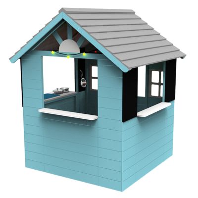 Детска дървена къща за игра GINGER HOME с кухня – 110×103×137 см